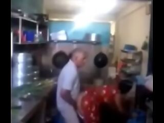 Srilankan chacha banging his maid in kitchen hastily